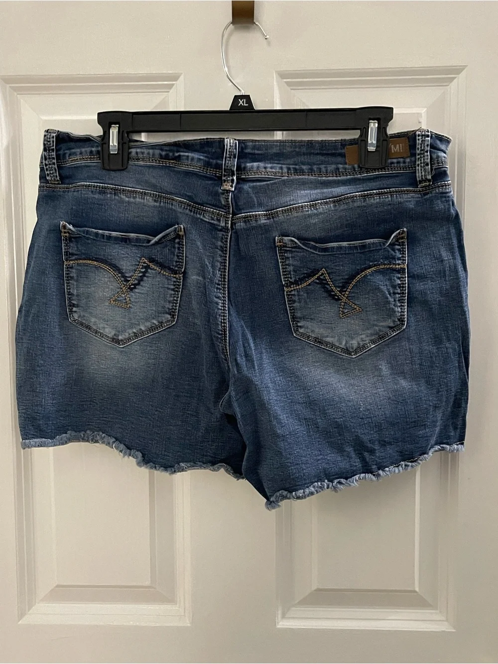 YMI Distressed Dark Blue Denim Shorts